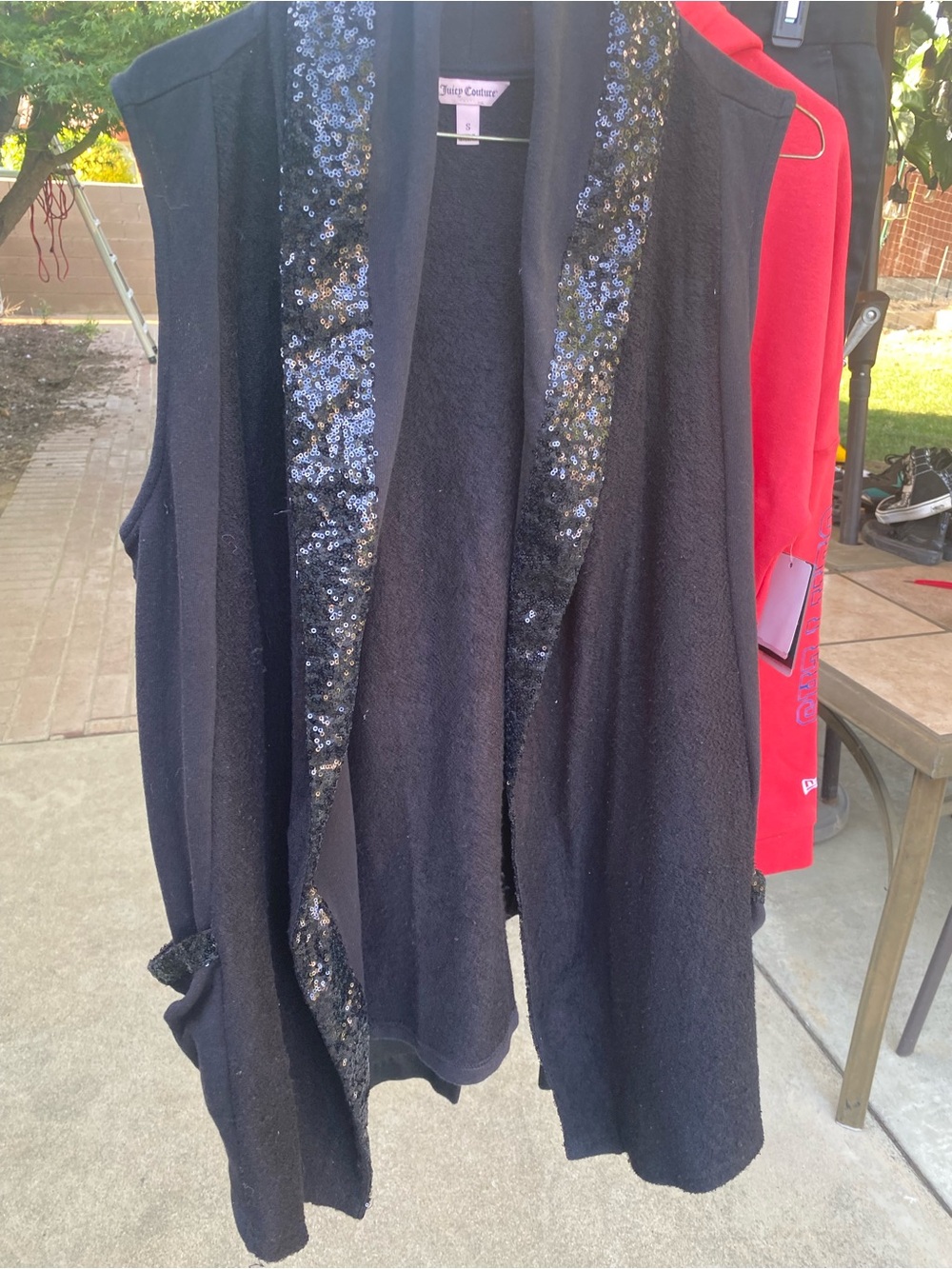 Juicy Couture Black Knit Sparkle Vest